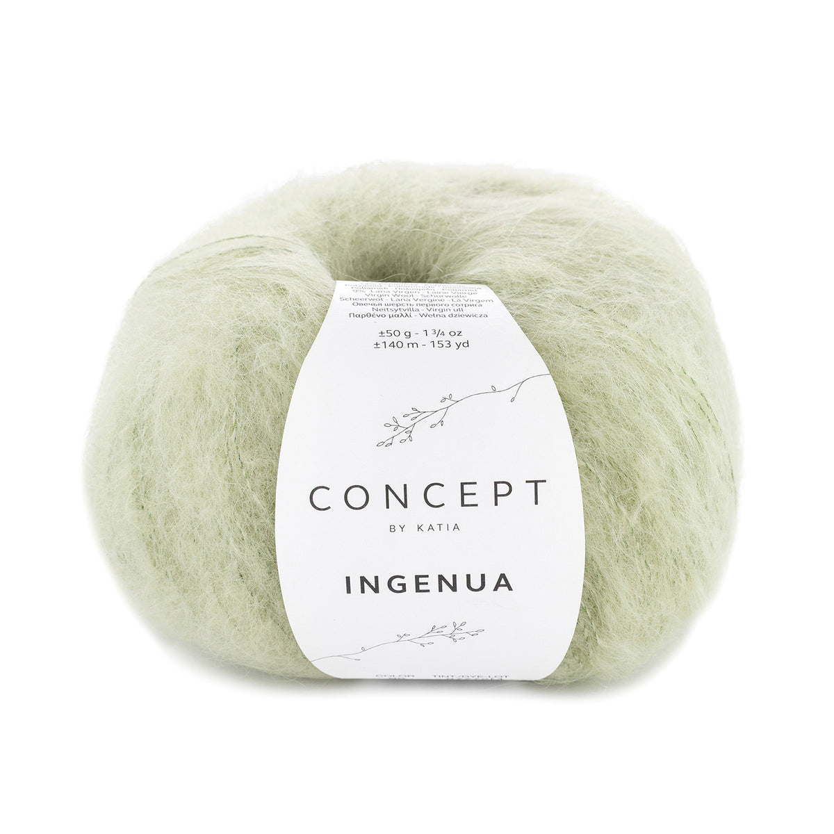 Ingenua 78% Mohair - 13% polyamid - 9% Merino