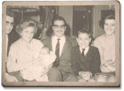 Äldre fotografi av Katias grundarfamilj.