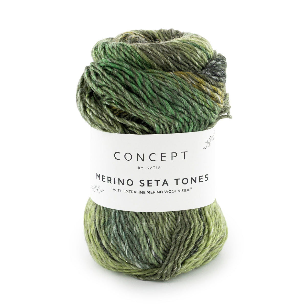 Katia Merino Seta Tones – flerfärgat garn i merino och silke