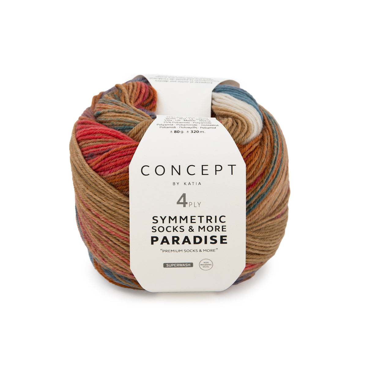 katia Symmetric socks & more - paradise. 75% Ull - 25% polyamid