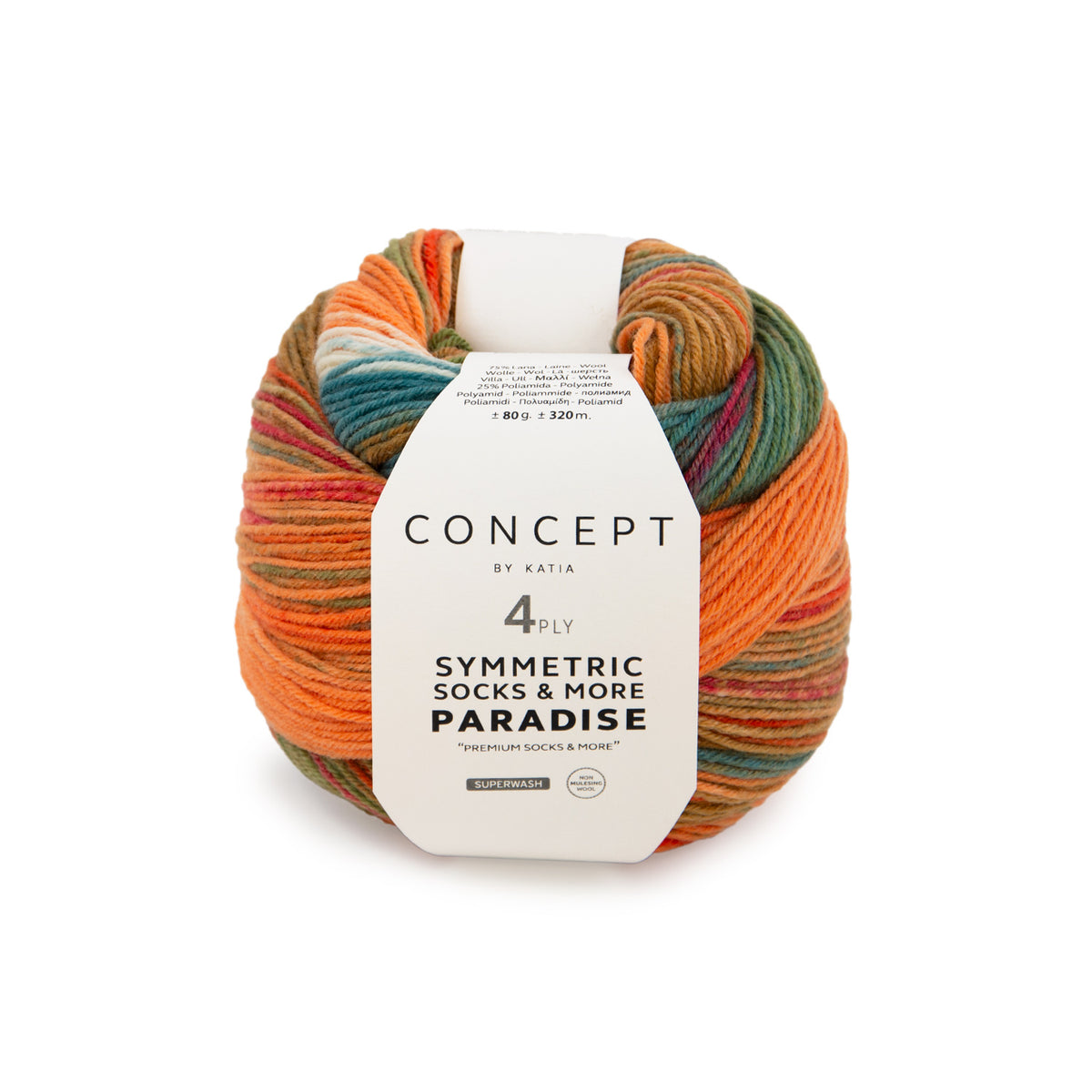 katia Symmetric socks & more - paradise. 75% Ull - 25% polyamid