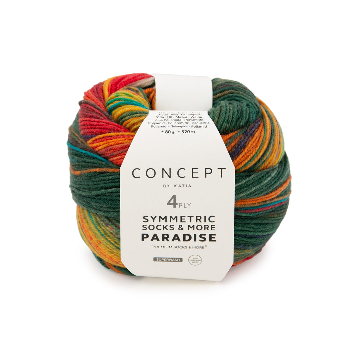katia Symmetric socks & more - paradise. 75% Ull - 25% polyamid