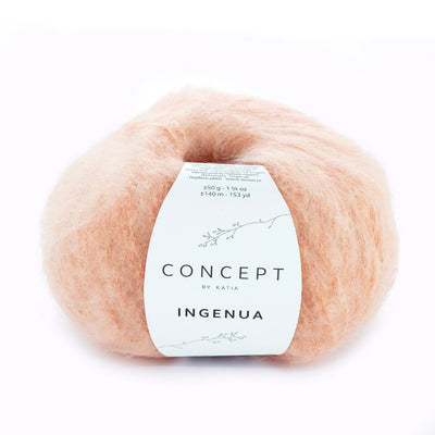 Ingenua 78% Mohair - 13% polyamid - 9% Merino