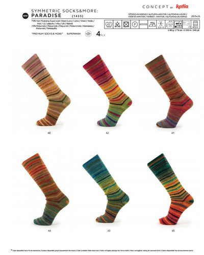 katia Symmetric socks & more - paradise. 75% Ull - 25% polyamid