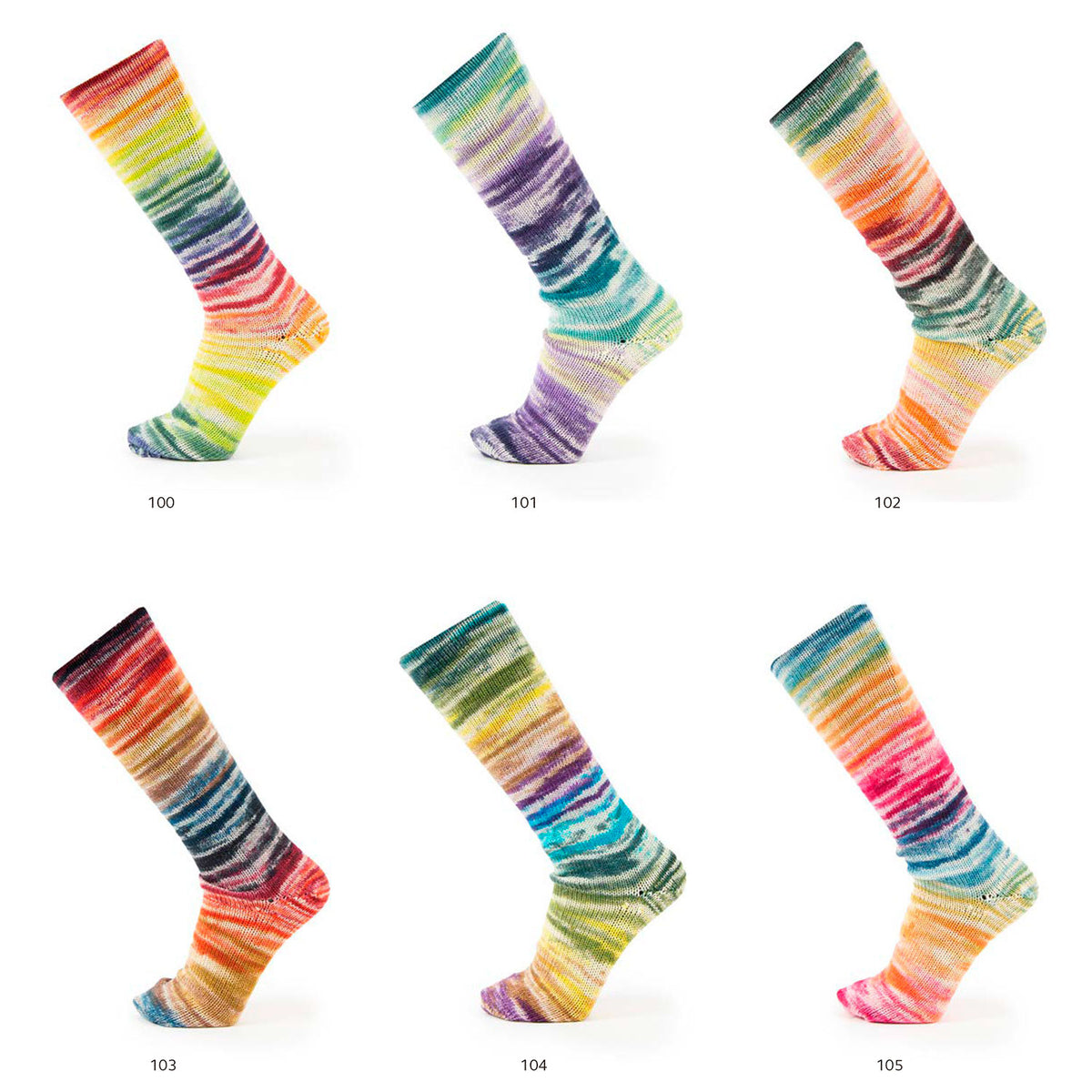 Symmetric Socks & More Crazy – sockgarn i ull, 100 g
