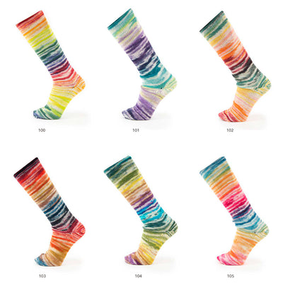 Symmetric Socks & More Crazy – sockgarn i ull, 100 g