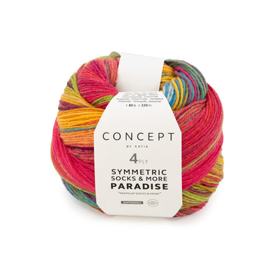 katia Symmetric socks & more - paradise. 75% Ull - 25% polyamid