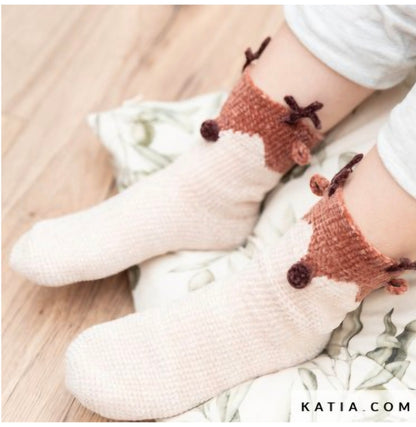 Virkade sockor För vuxna. Sockor i Juletid. Virkningspaket - Image 1