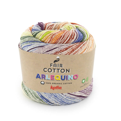 Fair cotton Arlequino multicolor. 100%  ekologiskt