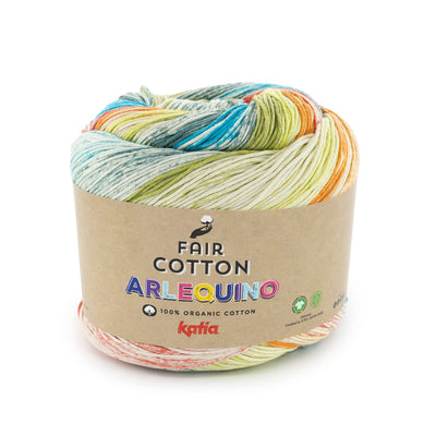 Fair cotton Arlequino multicolor. 100%  ekologiskt