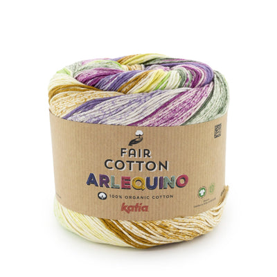 Fair cotton Arlequino multicolor. 100%  ekologiskt