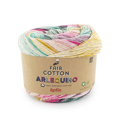 Fair cotton Arlequino multicolor. 100%  ekologiskt