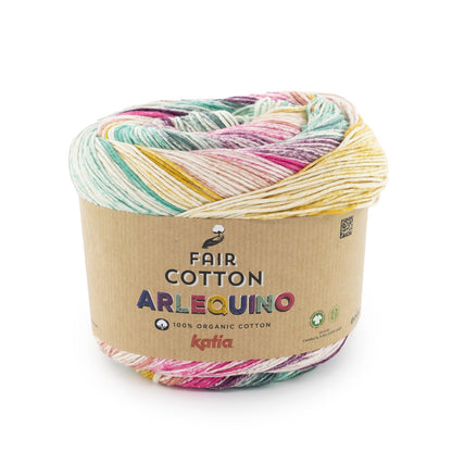 Fair cotton Arlequino multicolor. 100%  ekologiskt