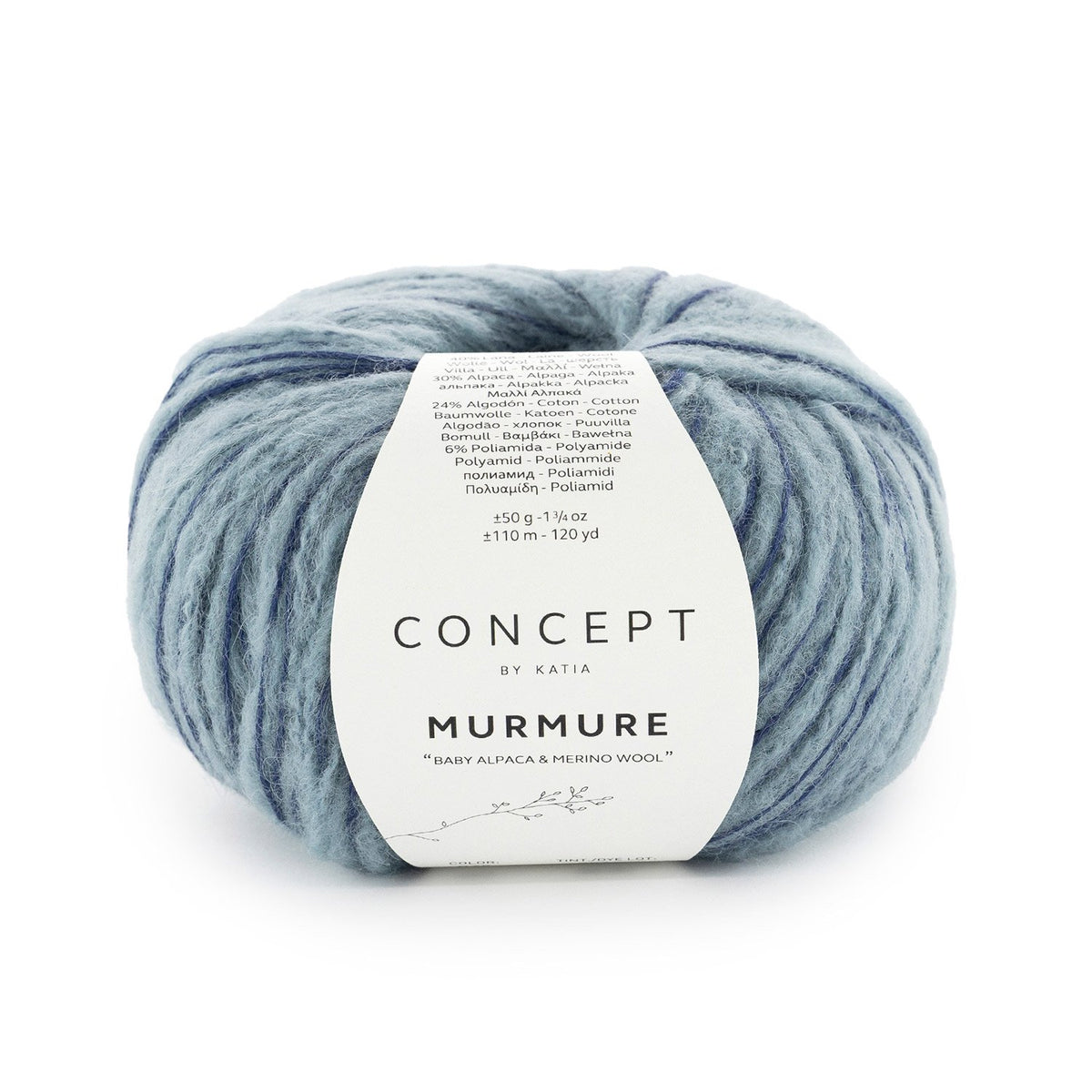 MURMURE 40% ull, 30% baby alpacka, 24% ekologisk bomull & 6% polyamid