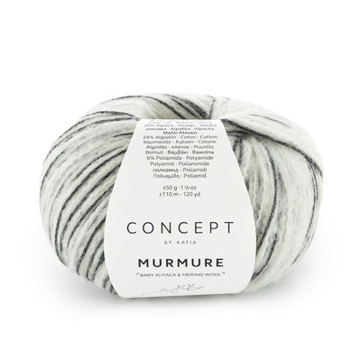 MURMURE 40% ull, 30% baby alpacka, 24% ekologisk bomull & 6% polyamid